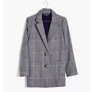 Madewell Dorset Blazer in Navy Glen Plaid